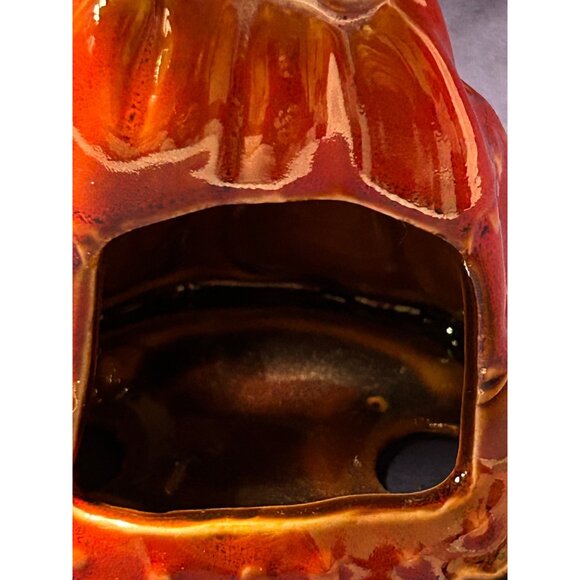 Hand-Painted Red Ceramic Angel Candle Holder W/Star & Gold Accents Religious - Picture 8 of 11